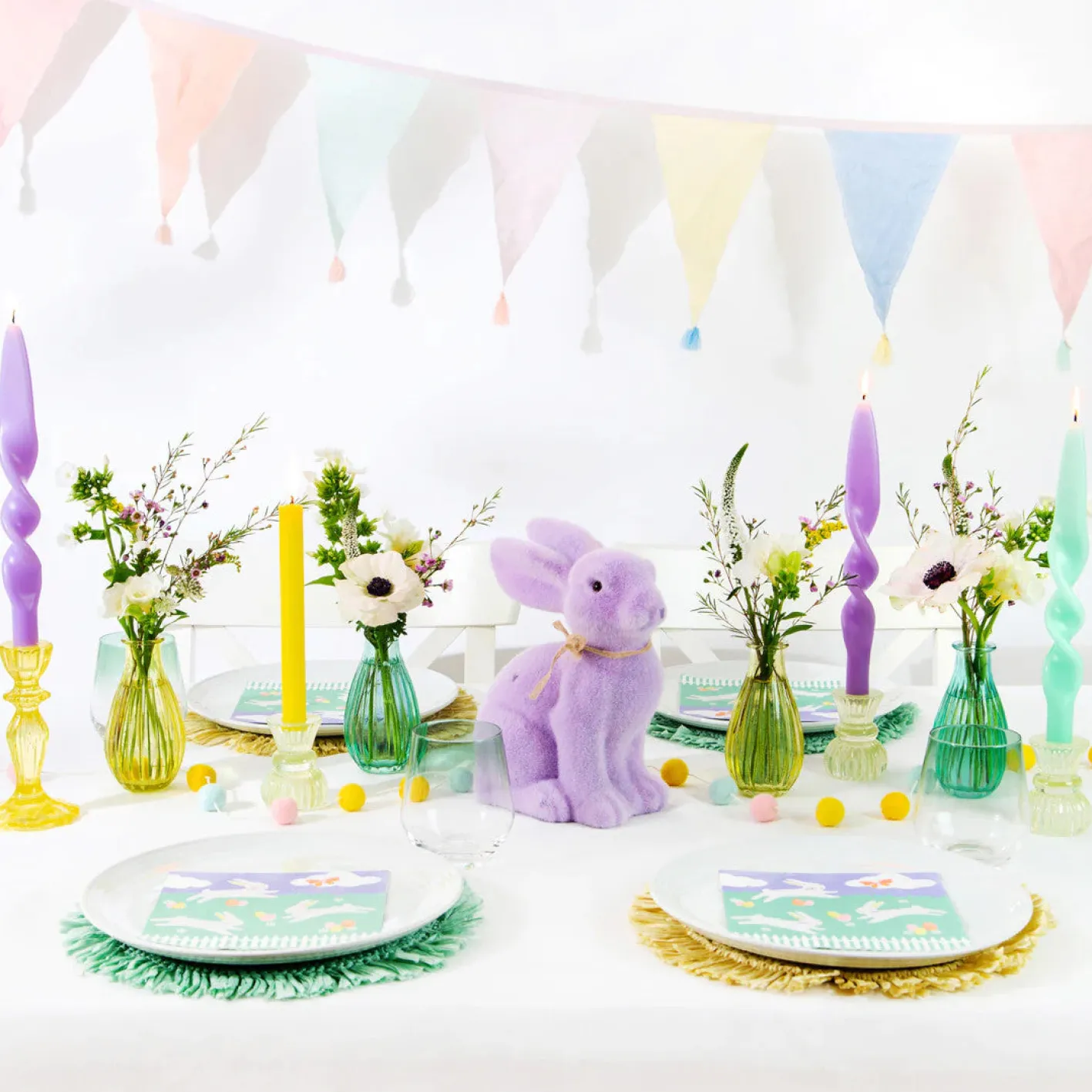 Talking Tables Spring Bunny Lilac Grass Bunny