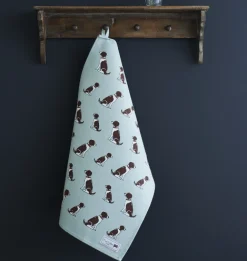 Sweet William Springer Spaniel Tea Towel