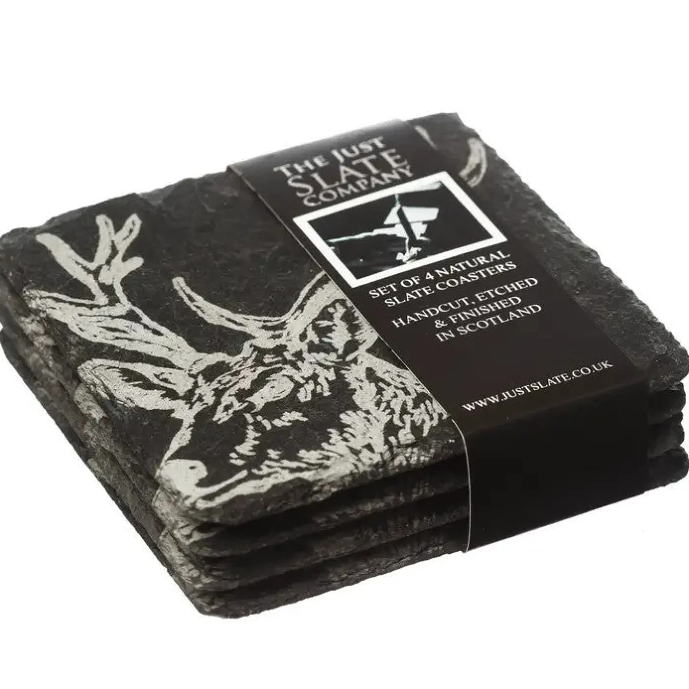 Selbrae Stag - Set of 4 Slate Coasters