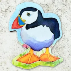 Emma Ball Standing Puffin Die Cut Coaster