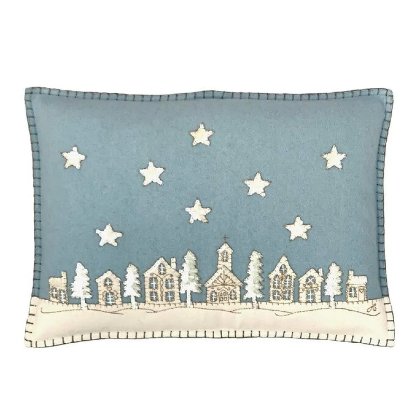 Jan Constantine Starry Night Pillow - Duck Egg Blue