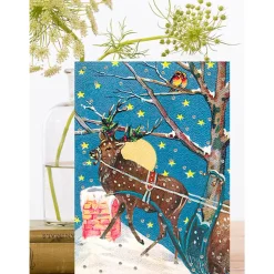Madame Treacle Starry Winter Night Christmas Greetings Card