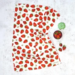 Corinne Alexander Strawberry Tea Towel by