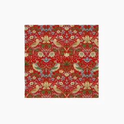 William Morris Strawberry Thief Red Napkins - Set of 4