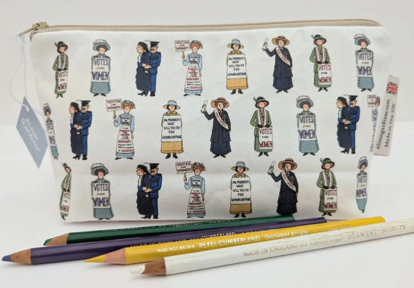Alison Gardiner Suffragettes Cosmetic Bag/Pencil Case