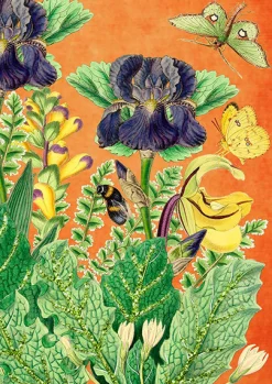 Madame Treacle Suki's Garden  Glitter Greetings Card