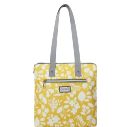 Earth Squared Bags Sunburst  Oil Cloth  Backpack Tote Bag