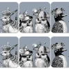 Repeat Repeat Sunday Best Grey Coasters Set of 6