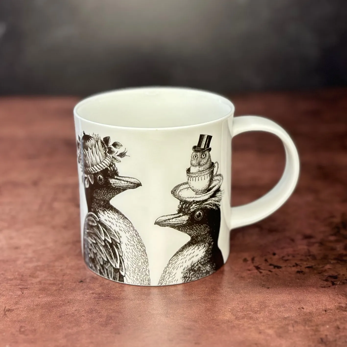 Repeat Repeat Sunday Best Penguins Bone China Mug - White