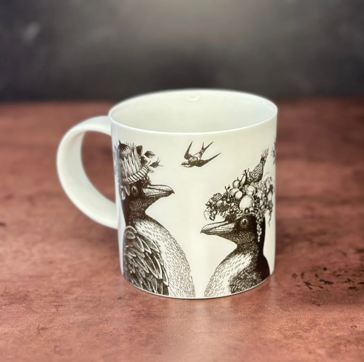 Repeat Repeat Sunday Best Penguins Bone China Mug - White