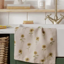 Sophie Allport Sunflowers Linen Tea Towel