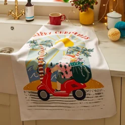 Ulster Weavers Sunny Santa Recycled Cotton Tea Towel