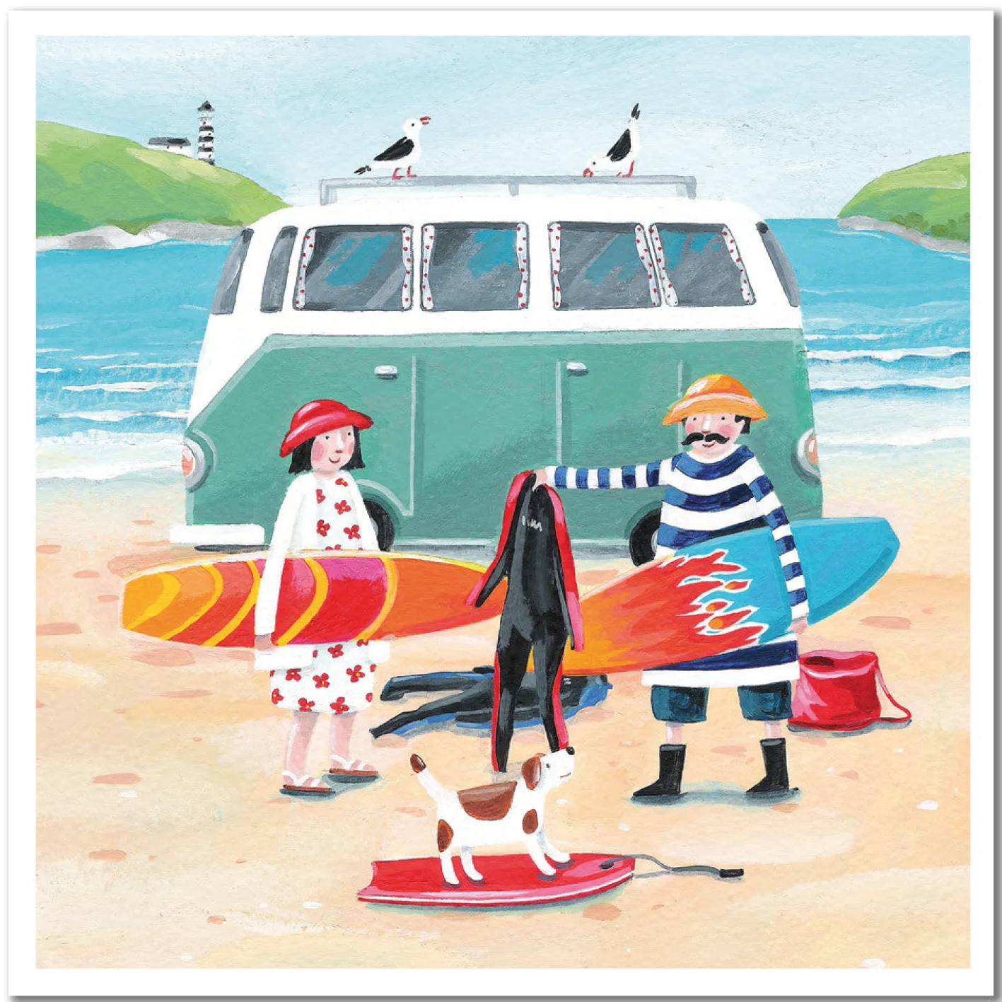 Emma Ball Surfing Trip Greetings Card