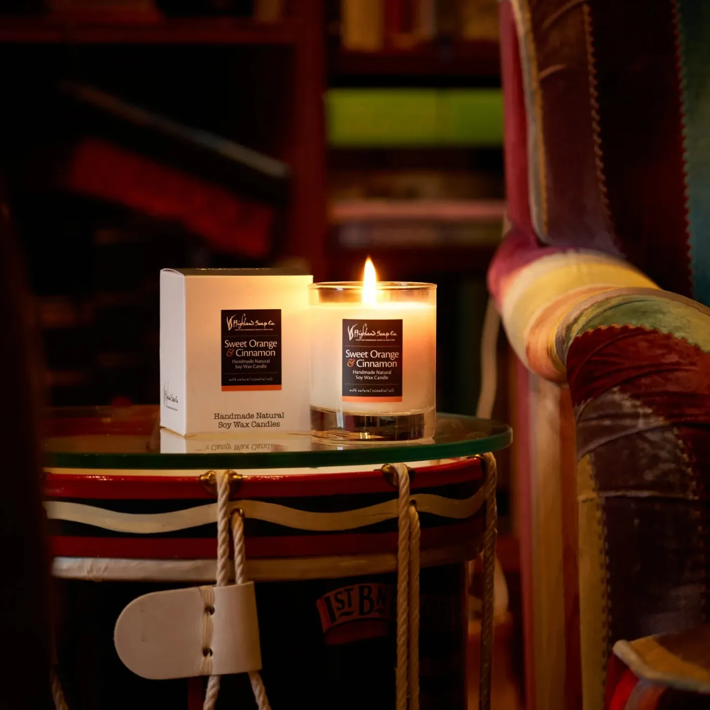 The Highland Soap Company Sweet Orange & Cinnamon Natural Soy Wax Candle