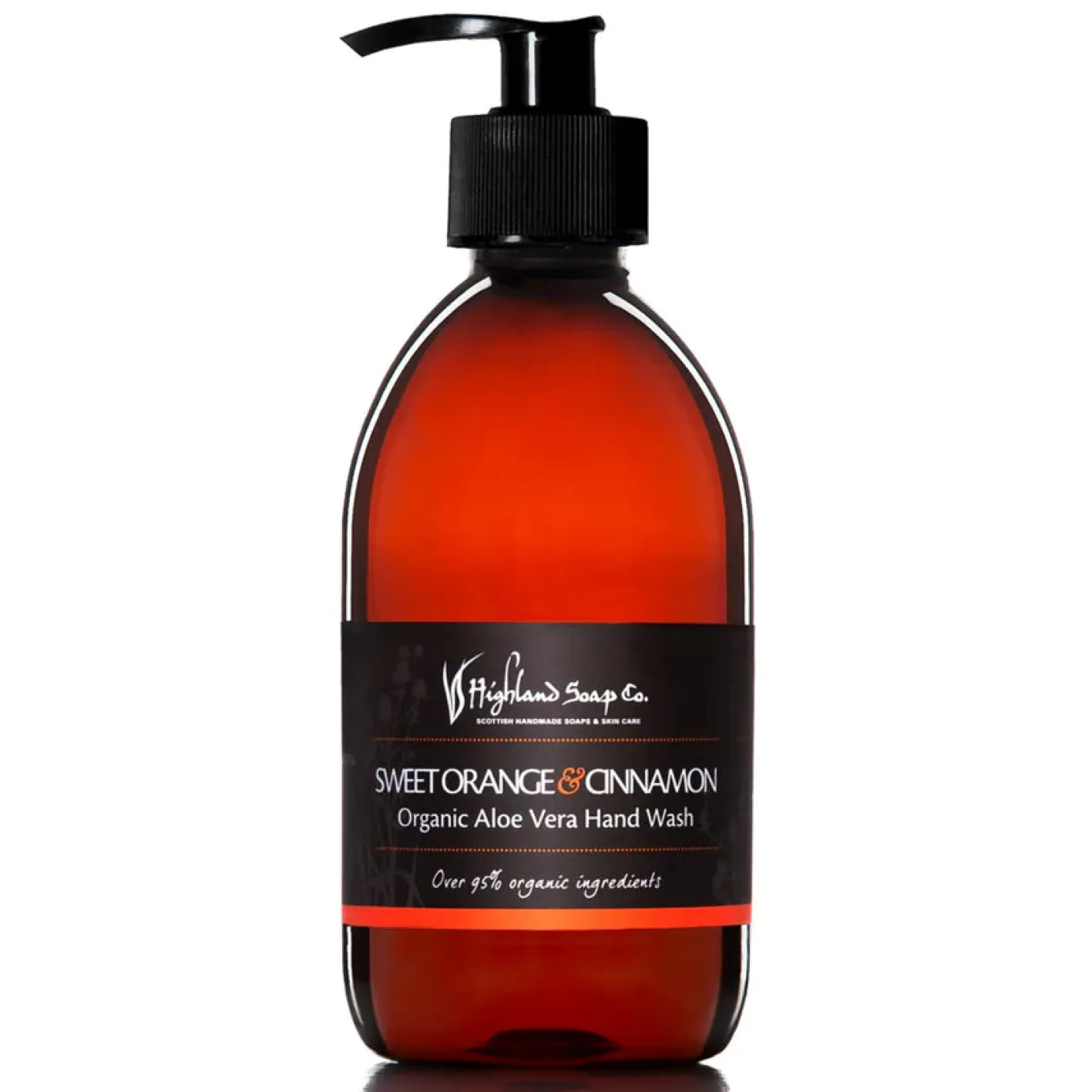The Highland Soap Company Sweet Orange and Cinnamon Organic Aloe Vera Hand Wash 300ml