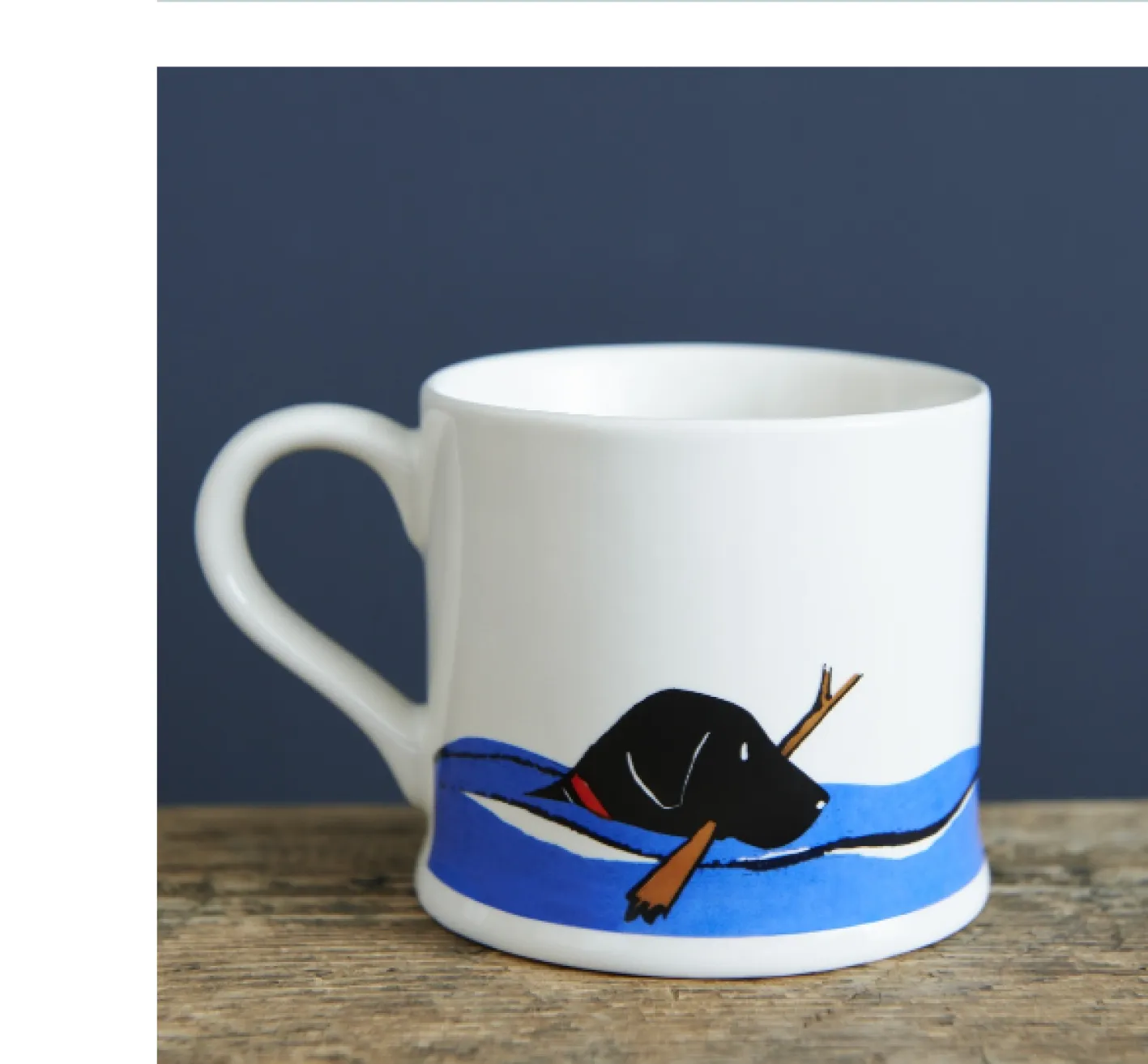 Sweet William Swimming Black Labrador Mug Boxed
