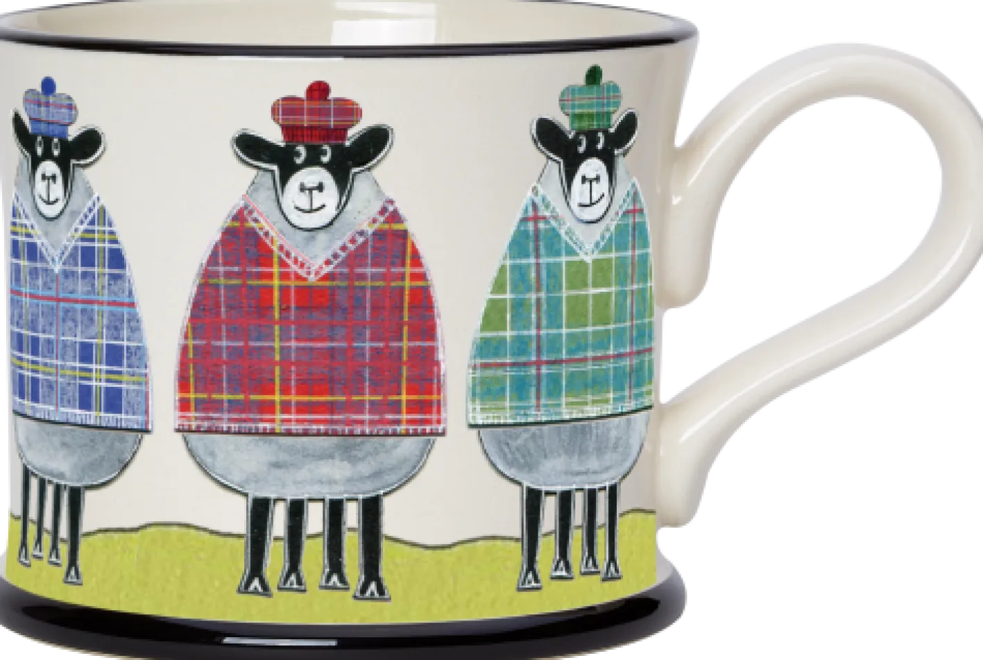 Moorland Pottery Tartan Sheep Mug by