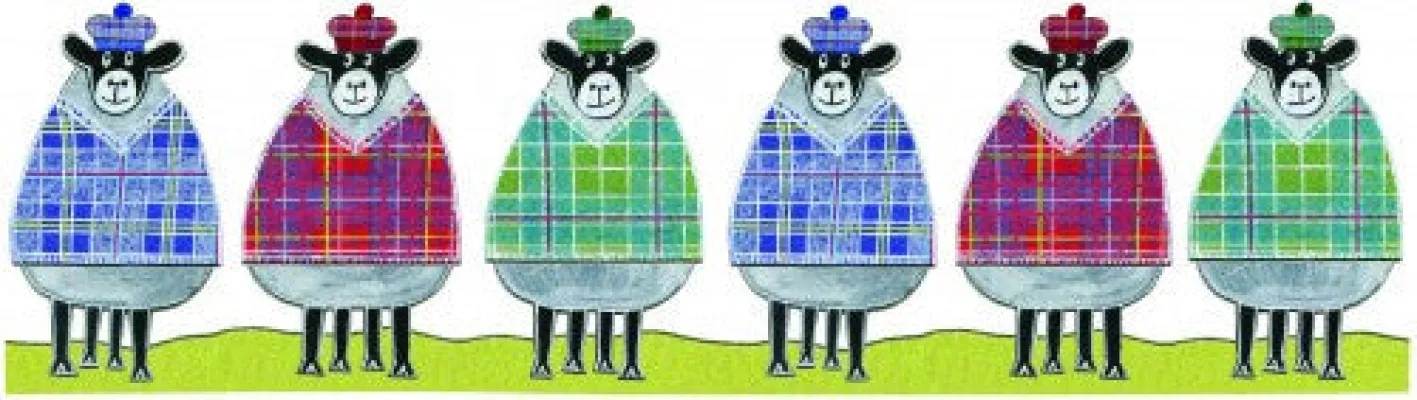 Moorland Pottery Tartan Sheep Mug by