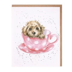 Wrendale Designs 'Teacup Pup' Blank Greetings Card