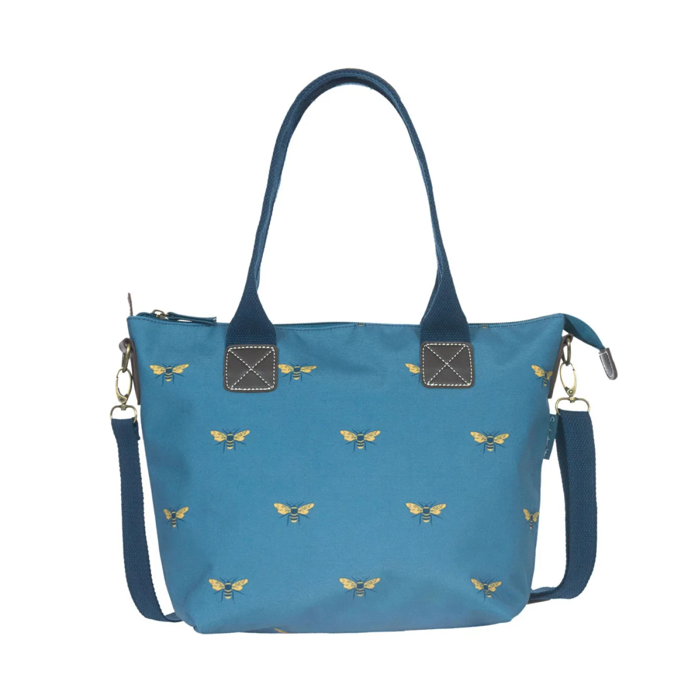 Sophie Allport Teal Bees Mini Oundle Bag
