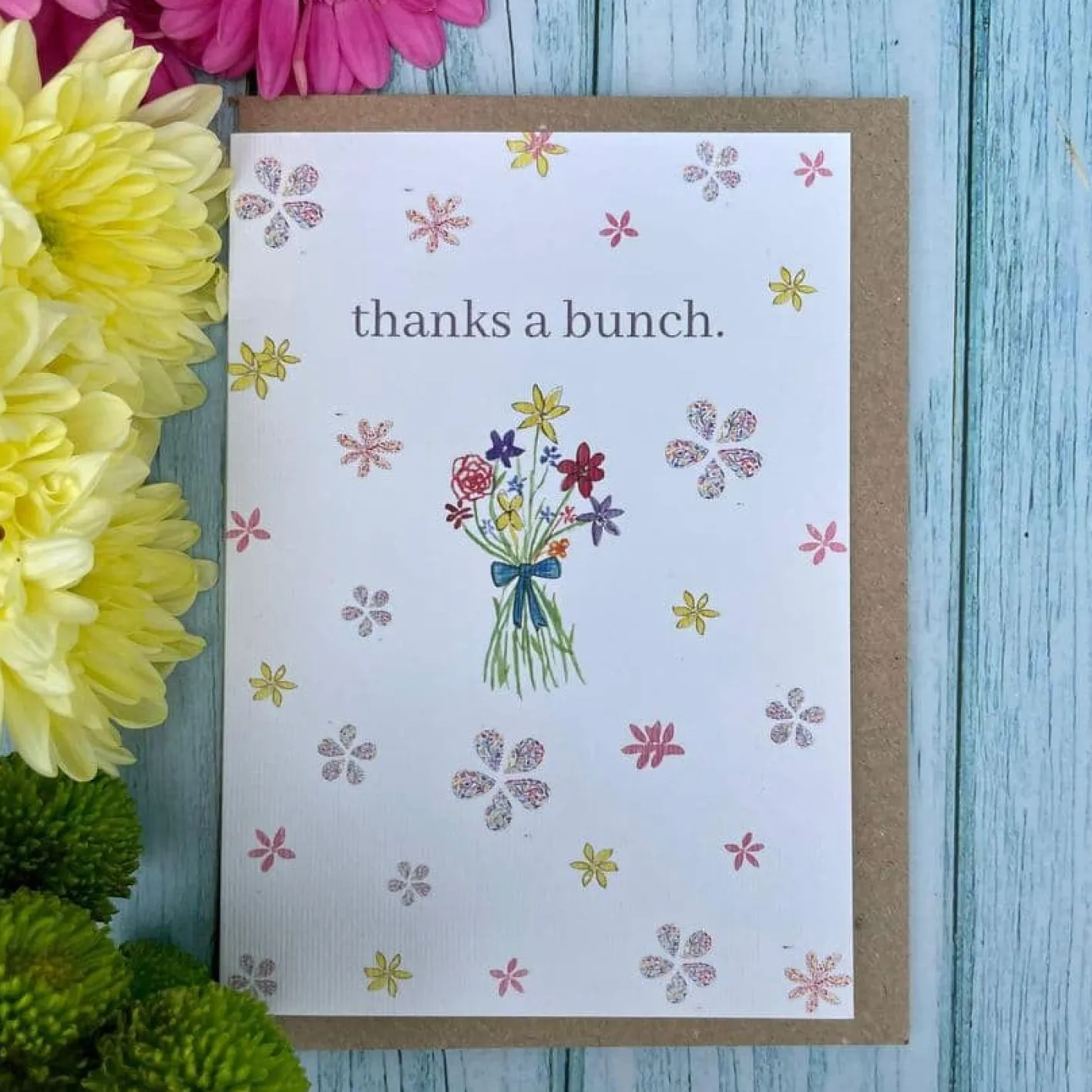 Jen Winnett Thanks a Bunch Blank Greetings Eco Card