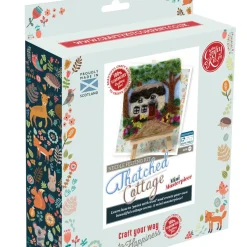 The Crafty Kit Co. Thatched Cottage Paint with Wool Needle Felting Kit