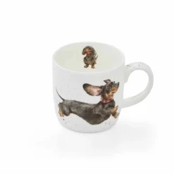 Wrendale Designs 'That Friday Feeling' Dachshund Small Bone China Mug (11oz)