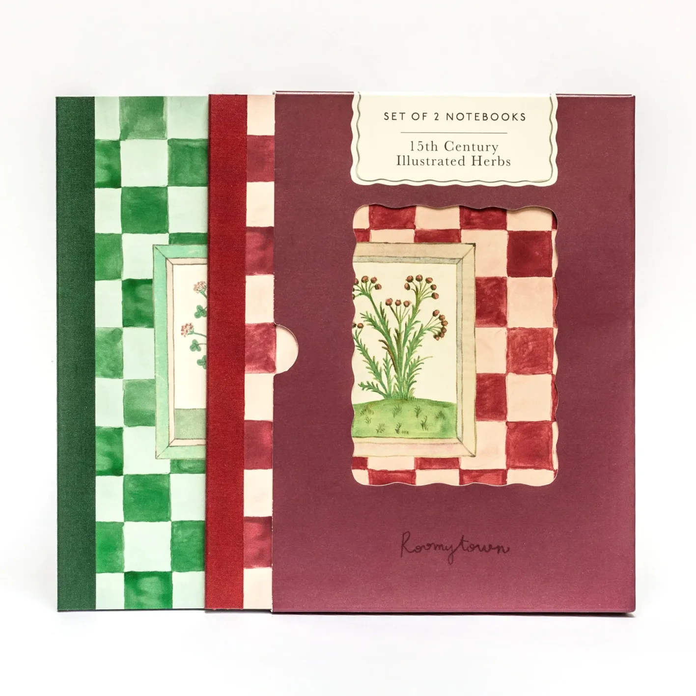 Roomytown 15th Century Illustrated Herbs Set of 2 Notebooks