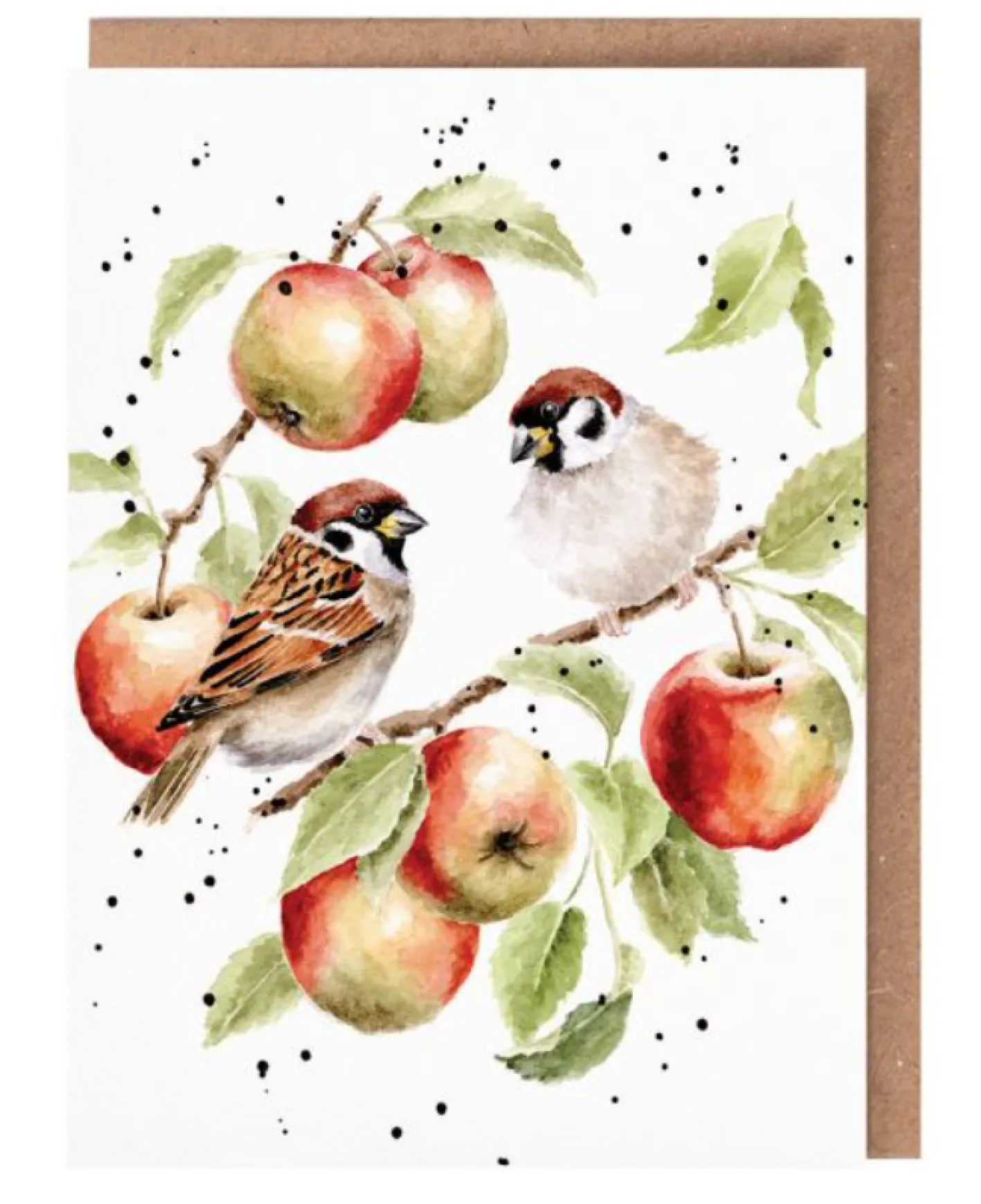 Wrendale Designs 'The Apple Tree' Sparrow Greetings Card