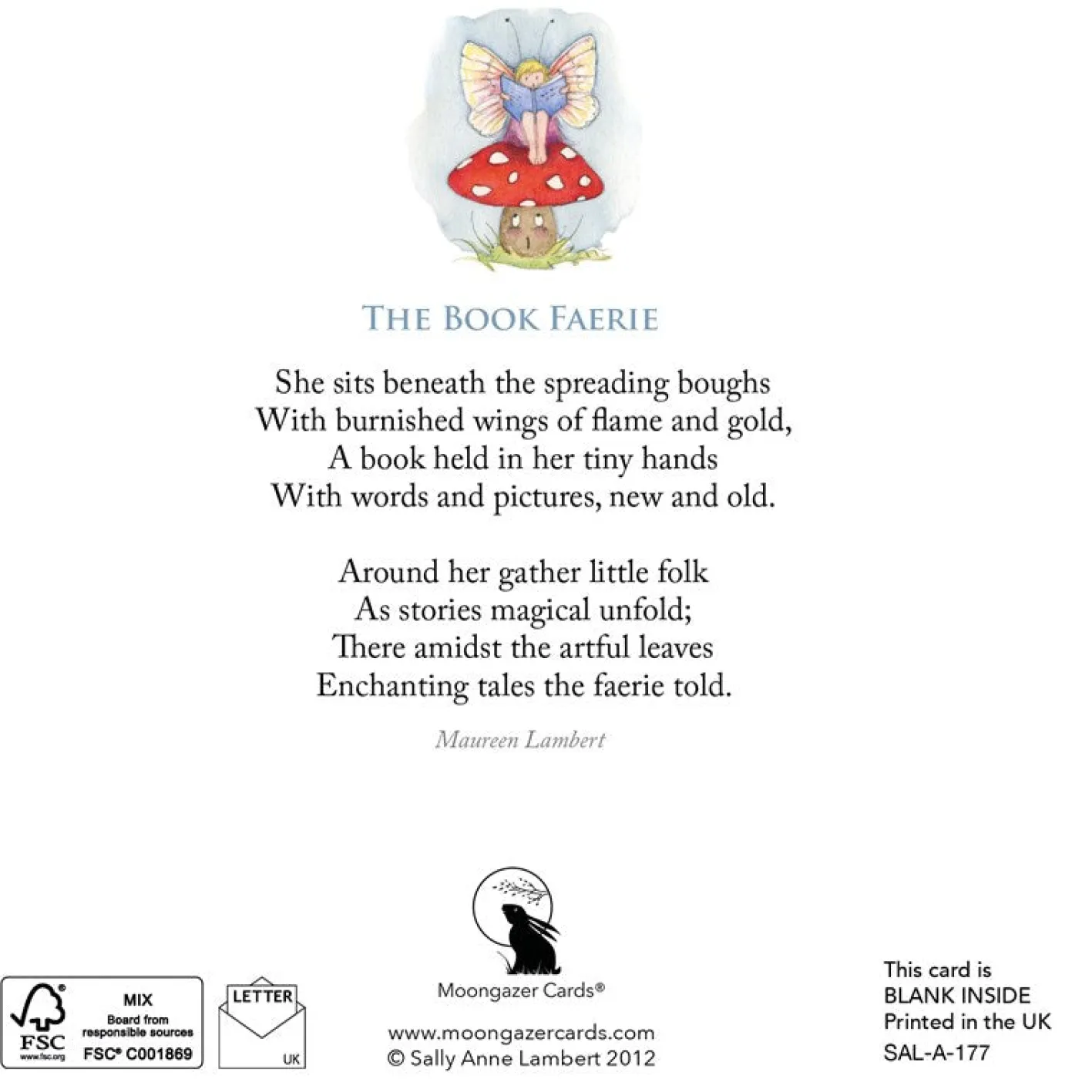 Moongazer Cards The Book Faeire Greeting Card