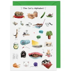 Yeti The Cat's Alphabet Greeting Card