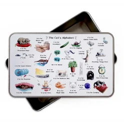 Yeti The Cat's Alphabet Storage Tin