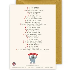 Yeti The Christmas Alphabet Christmas Card