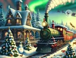 All Jigsaw Puzzles The Christmas Train 1000 Piece Jigsaw Puzzle