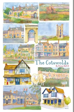 Emma Ball The Cotswolds by Tea Towel