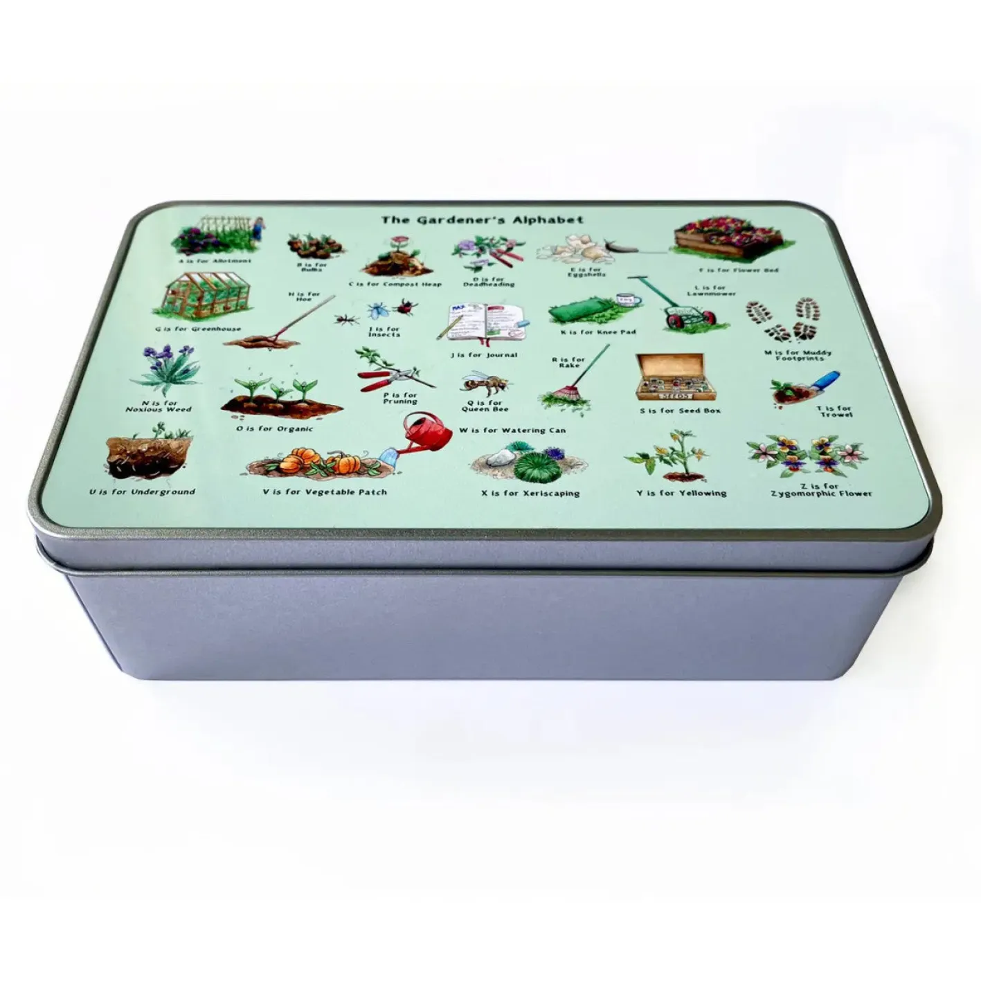 Yeti The Gardener's Alphabet Storage Tin