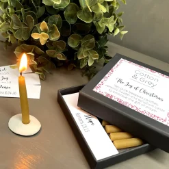 Cotton & Grey The Joy of Christmas Candle Set with Scripture Cards