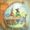 Moongazer Cards The Mad Hatter's Tea Party Greeting Card