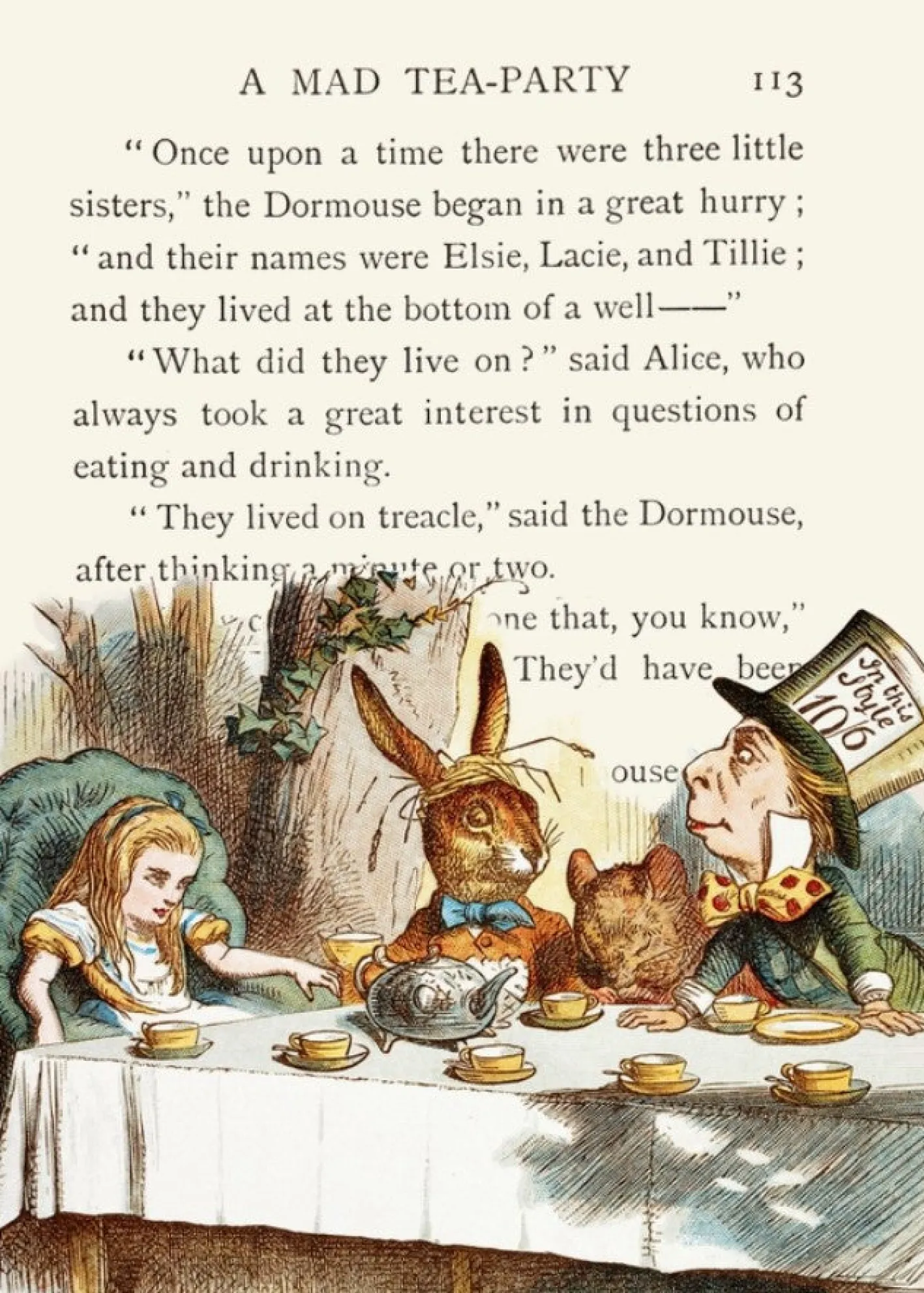 Madame Treacle The Mad Hatter's Tea Party Greetings Card