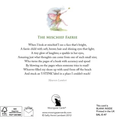 Moongazer Cards The Mischief Faerie Greeting Card