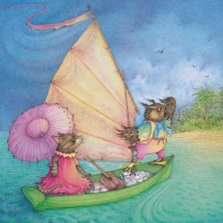 Moongazer Cards The Owl & the Pussy-Cat Boat Greetings Card