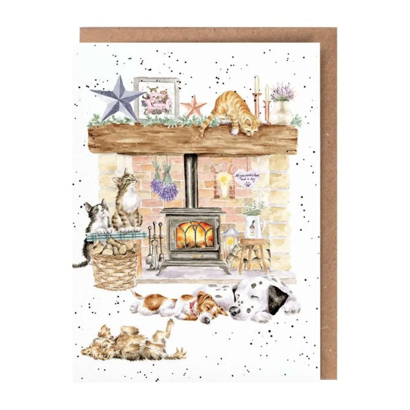 Wrendale Designs 'There's no Place Like Home' Cat and Dog Blank Greetings Card