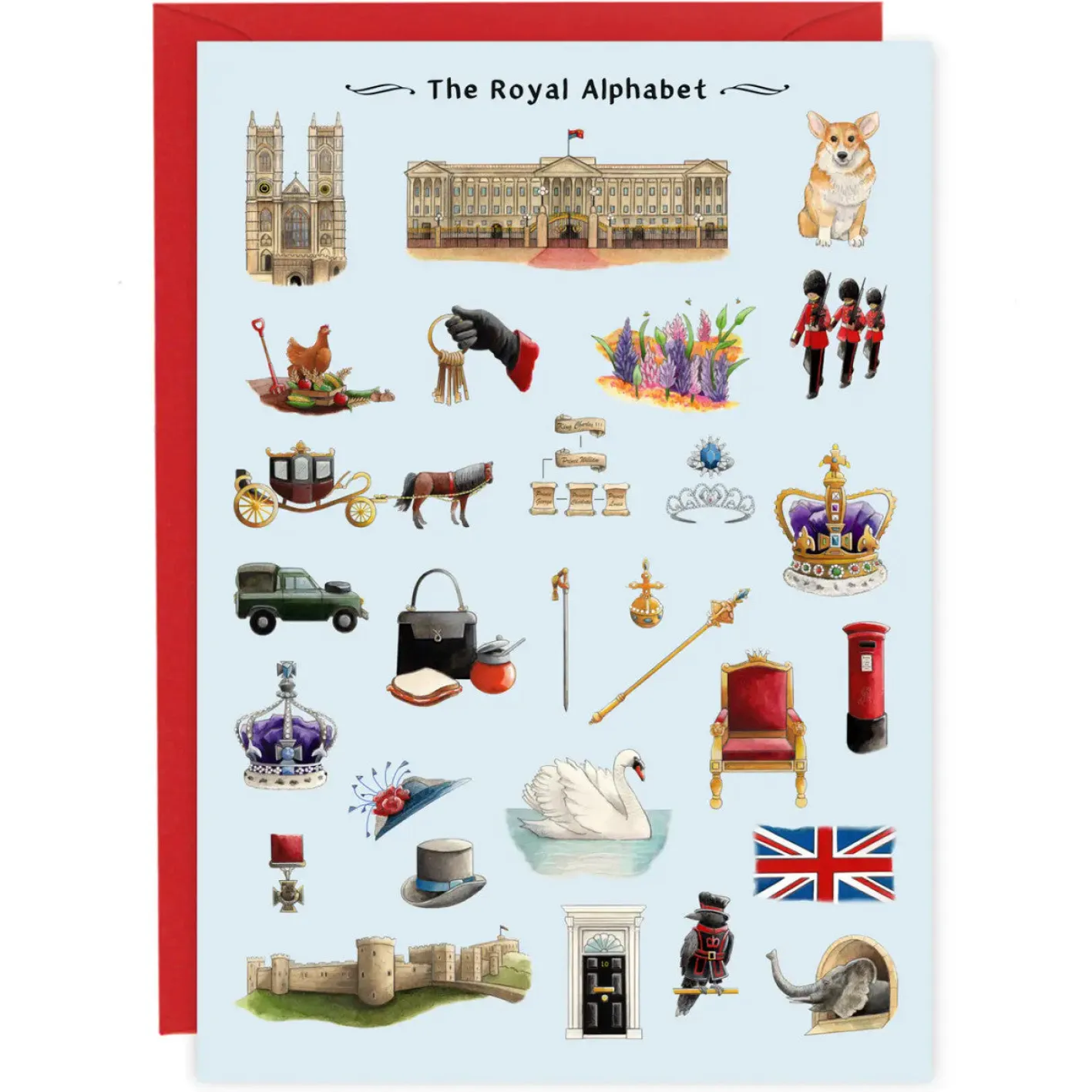 Yeti The Royal Alphabet Greeting Card