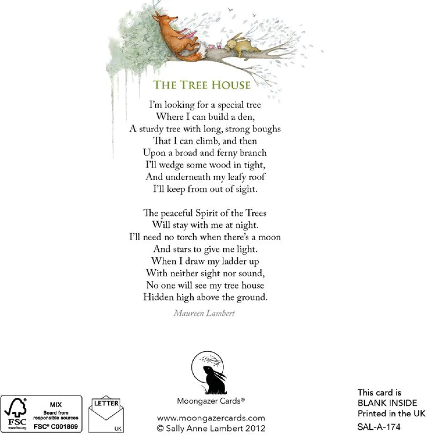 Moongazer Cards The Tree House Greeting Card