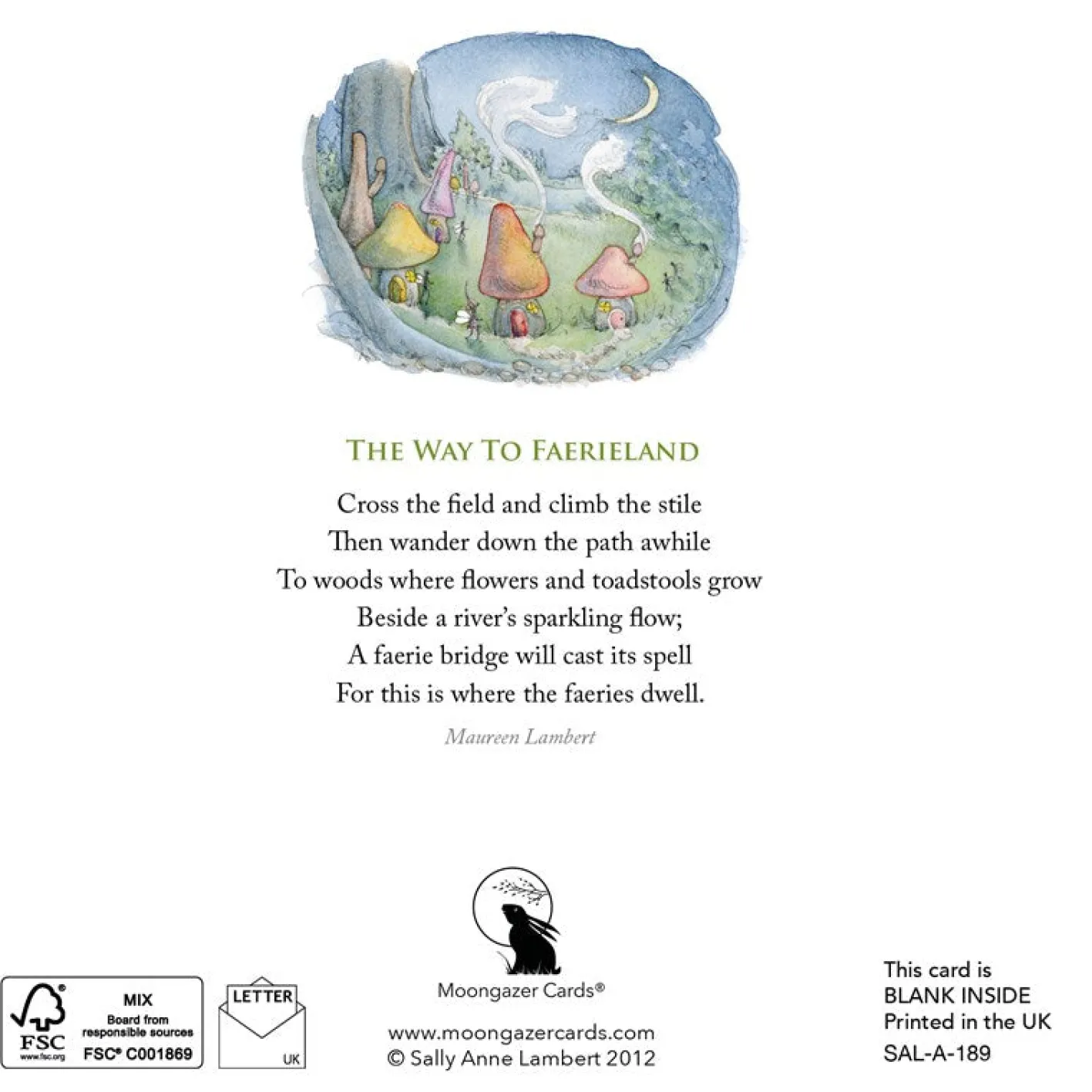 Moongazer Cards The Way to Faerieland Greeting Card