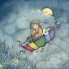 Moongazer Cards The Wind in a Frolic Greeting Card