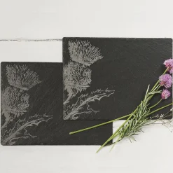 Selbrae Thistle Slate Placemats - Set of 2