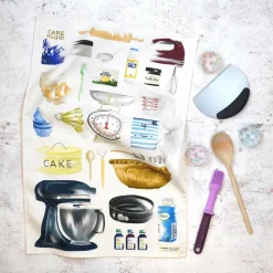 Corinne Alexander Time to Bake Tea Towel by