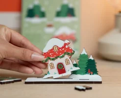Dapple & Dot Toadstool Cottage Christmas Pop Out Card