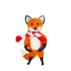 Sew Heart Felt Tod Fox Holding Wearing a Stripy Scarf Felt Decoration